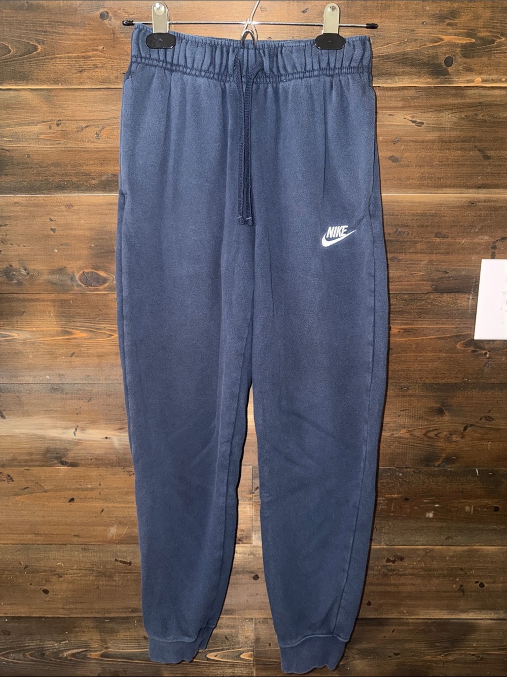Nike Navy Blue Womens Fleece Jogger Pants
